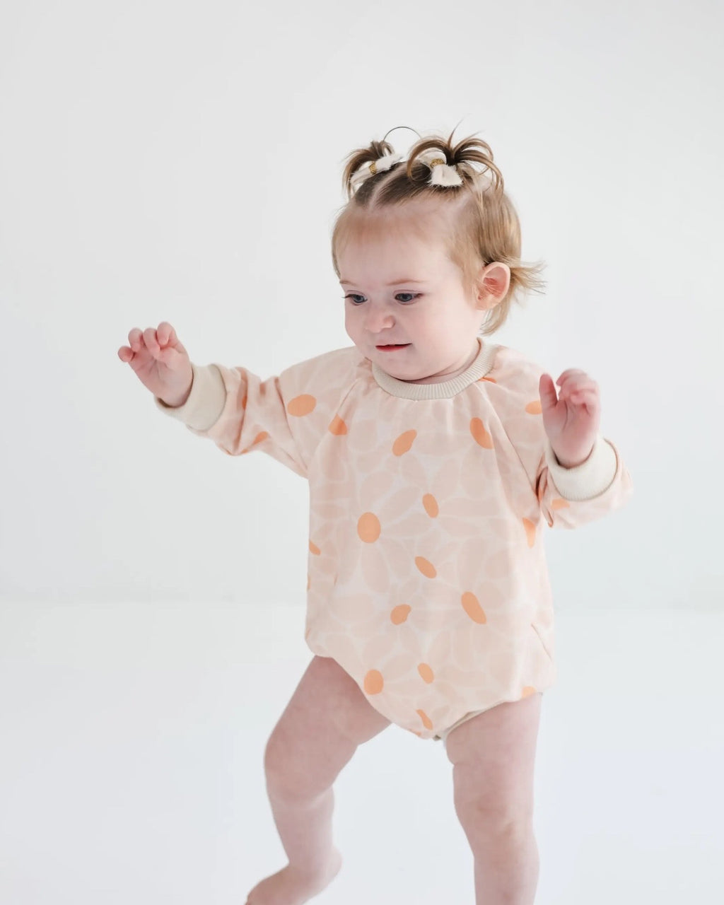 Peach Petal Bubble Romper