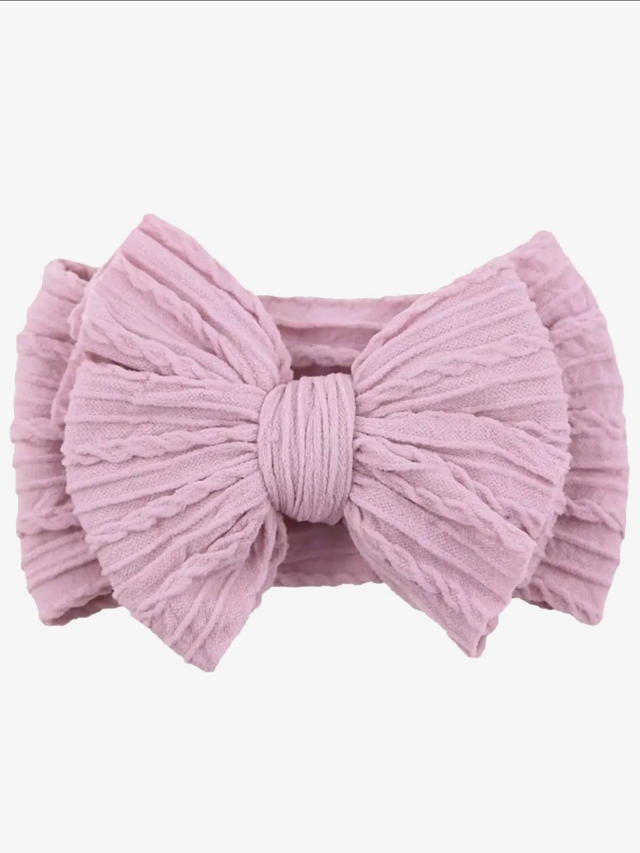 Cable Knit Bow Nylon Headband