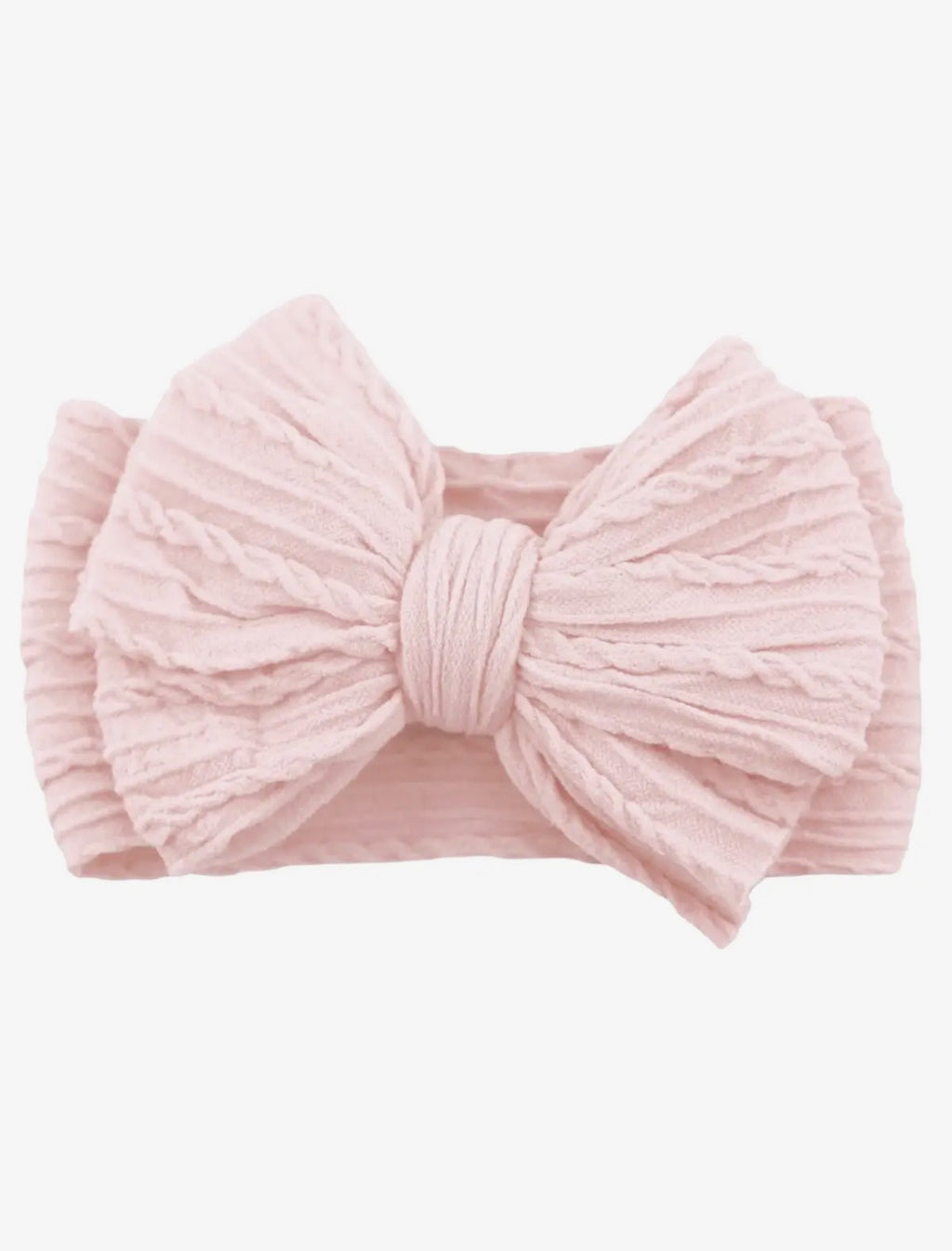 Cable Knit Bow Nylon Headband