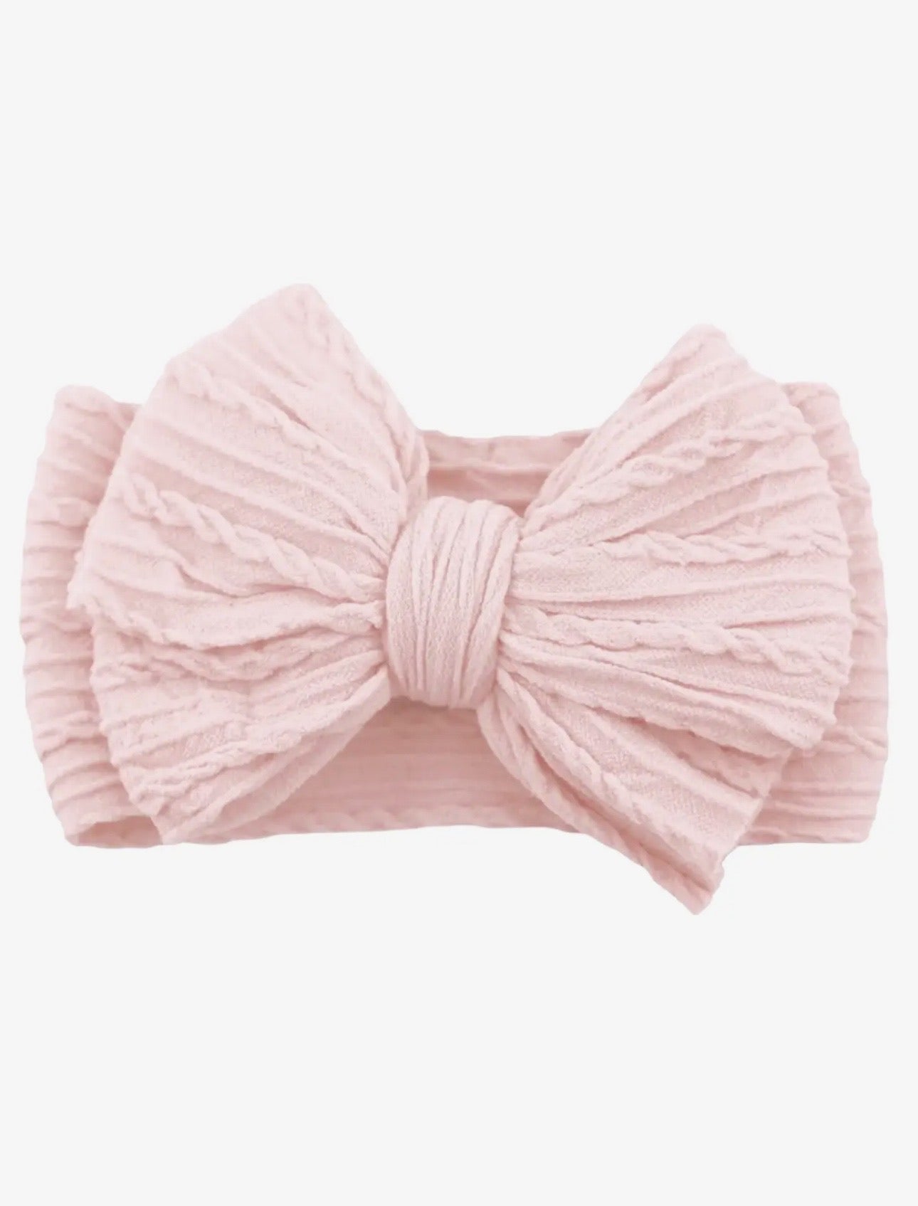 Cable Knit Bow Nylon Headband