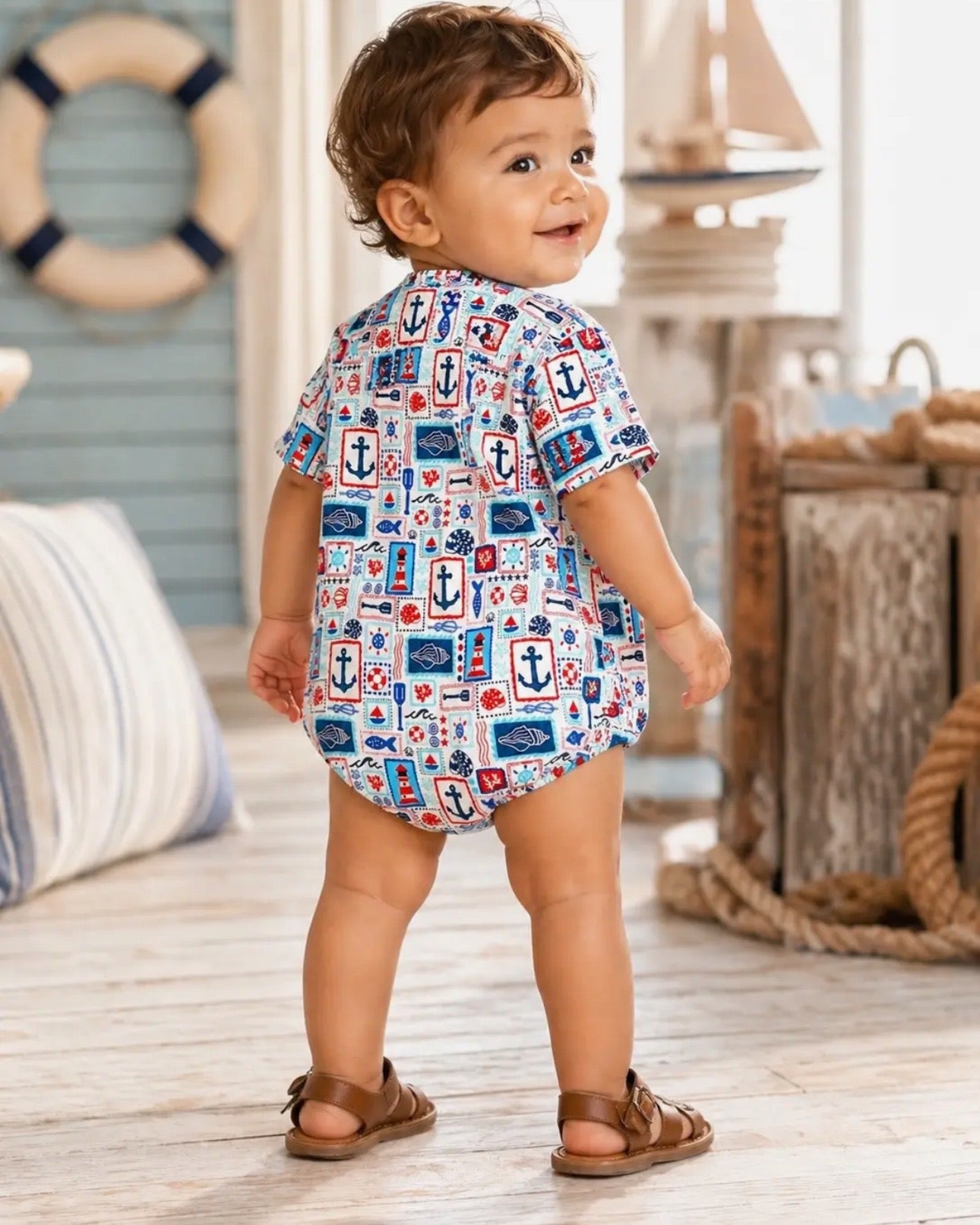 Seaside Bubble Romper 🐟