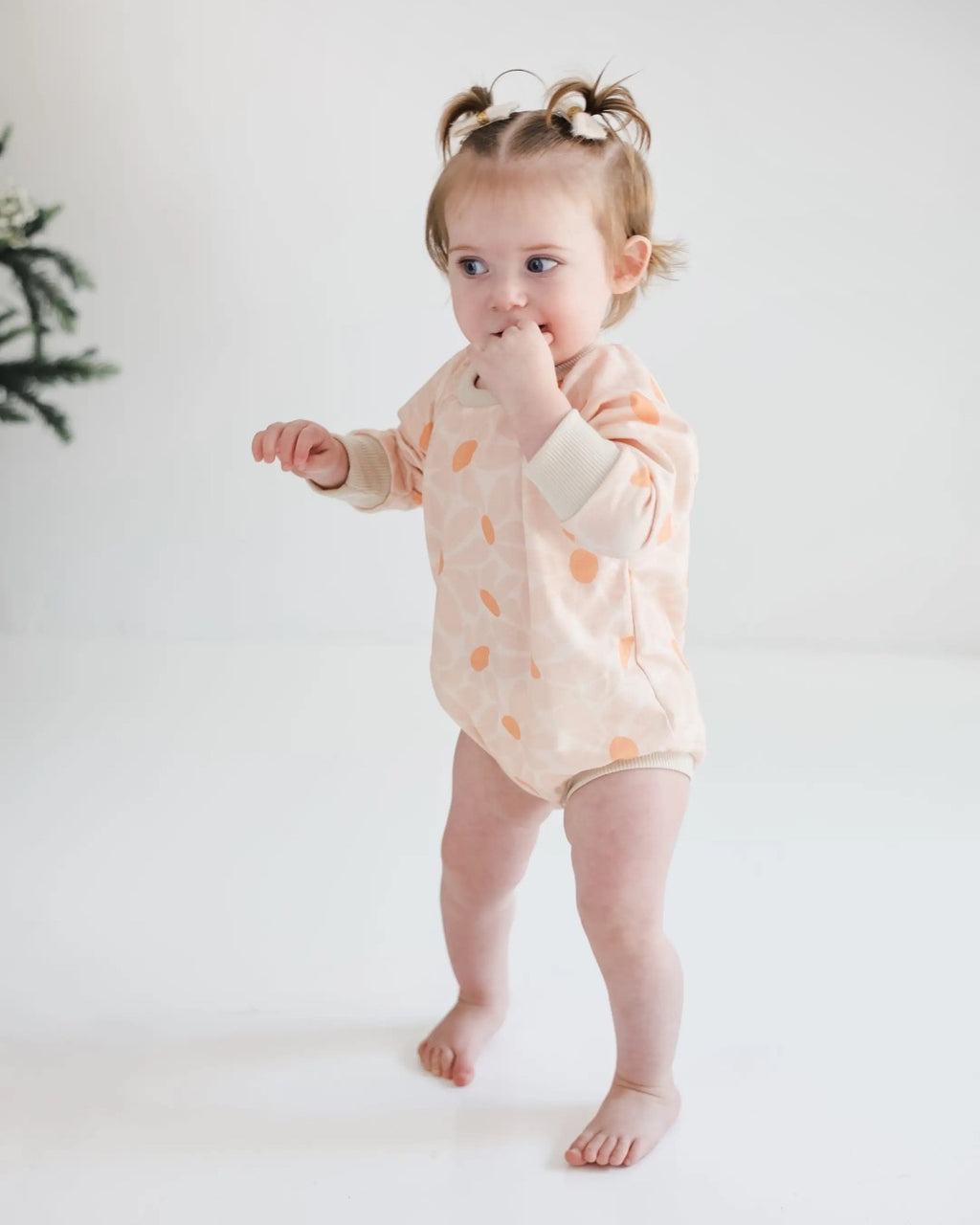 Peach Petal Bubble Romper