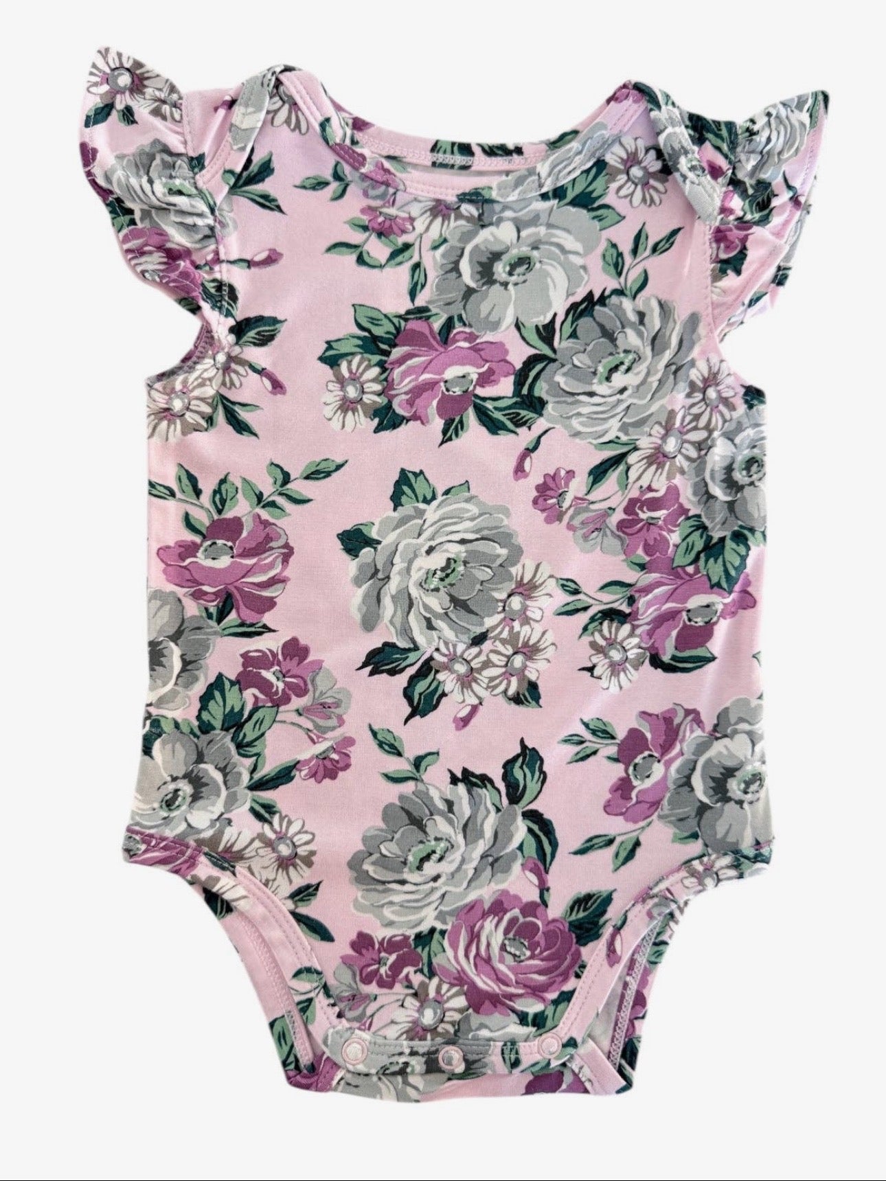 🌸 Floral Ruffle Bamboo Romper (2 Colors)
